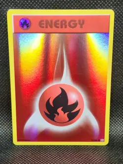 Pokemon Fire Energy Evolutions Reverse Holo 92/108 LP Condition - Image 1