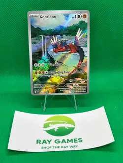 Pokemon TCG Koraidon 014 Scarlet & Violet Black Star Promo Pokemon Center LP - Image 1