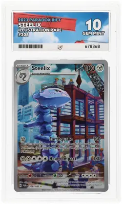 ACE 10 Steelix 208/182 Paradox Rift IR Holo Pokemon Card - Gem Mint - Image 1