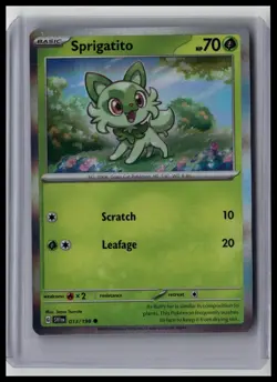 Sprigatito - Scarlet & Violet Base Set Promo 013/198 Mirage Holo Pokemon TCG - Image 1