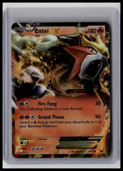 Entei EX - Dark Explorers 13/108 Ultra Rare Holo Pokemon TCG - Image 1