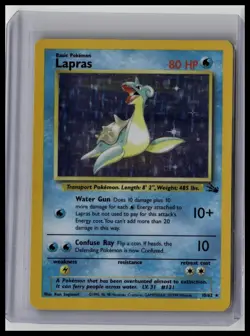 Lapras - Fossil 10/62 Rare Holo Pokemon TCG - Image 1