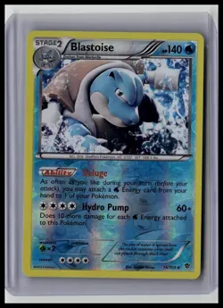 Blastoise - Plasma Blast 16/101 Rare Reverse-Holo Pokemon TCG - Image 1
