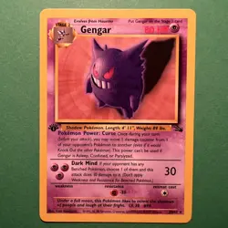 Pokemon TCG Gengar 20/62 Fossil 1999 1st Edition Non Holo Rare- NM - Image 1
