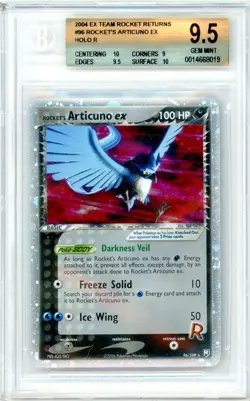 Pokemon Rocket's Articuno EX #96 EX Team Rocket Returns BGS 9.5 Gem Mint - Image 1