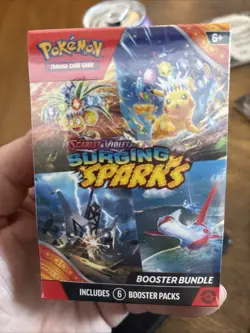 New! Pokemon TCG Scarlet & Violet Surging Sparks Booster Bundle 6 Booster Packs - Image 1