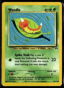 Pokemon TCG - Weedle 70/75 - Neo Discovery - Common - Image 1