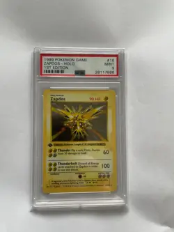 1999 Pokemon 1st Edition Base Set Zapdos PSA 9 MINT HOLO - Image 1