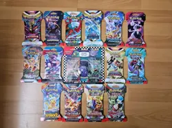 Pokemon Sealed Collection 14 Sleeved Booster Packs and 1 Eraser Two Pack Set - Image 1