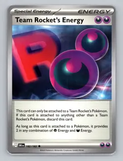 Team Rocket's Energy 182/182 Uncommon Destined Rivals DRI Pokemon Scarlet Violet - Image 1