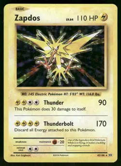 Zapdos 42/108 Holo Rare Holo NM Pokemon XY - Evolutions - Image 1