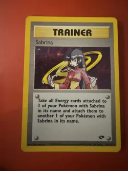 Vintage Pokemon TCG Sabrina 20/132 Holo Trainer Gym Heroes WOTC 2000 Rare - Image 1