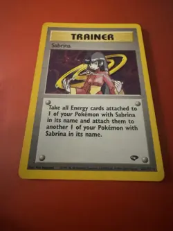 Vintage Pokemon TCG Sabrina 20/132 Holo Trainer Gym Heroes WOTC 2000 Rare - Image 2