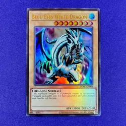 Blue-Eyes White Dragon (Version 1) (Ultra rare) LCKC-EN001 (NM) - Image 1