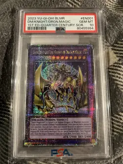Yugioh- Dark Magician The Knight Of Dragon Magic BLMR Quarter Century PSA 10 - Image 1