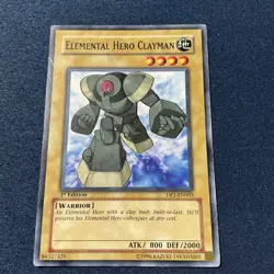 YuGiOh Elemental Hero Clayman The Lost Millenium TLM-EN003 1st Edition - Image 2