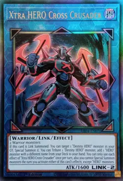 RA04-EN076 XTRA HERO CROSS CRUSADER ULTIMATE RARE 1ST EDITION YuGiOh CARD - Image 1