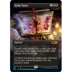 GRIM TUTOR (BORDERLESS) Core Set 2021 M21 Magic MTG MINT CARD - Image 1