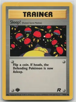 1st Edition Vintage Pokemon Card Sleep! (Rocket's Secret Machine) Team Rocket V - Image 1