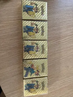 Awesome POKEMON style Gold Foil Cards Fun To Trade And Collect 55 Pieces - Image 2