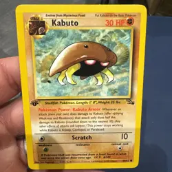 Pokemon Cards: Fossil 1st Edition Common: Kabuto 50/62 MINT-NM - card number 6 - Image 1