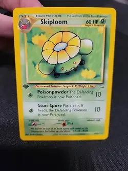 Pokemon Neo Genesis TCG Card 49/111 Skiploom, Regular 1st Edition Uncommon lp - Image 1