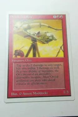 MTG Orcish Artillery x1- -Unlimited Edition-Lightly Played - Image 1