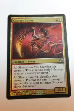 MTG Cautery Sliver x1-Foil -Planar Chaos-Lightly Played - Image 1