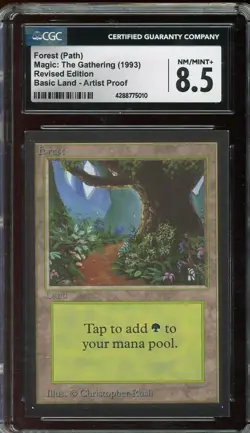 CGC 8.5 Beta Artist Proof Forest {PATH} ~ Vintage MTG/Magic ~ RARER than ALPHA!! - Image 1