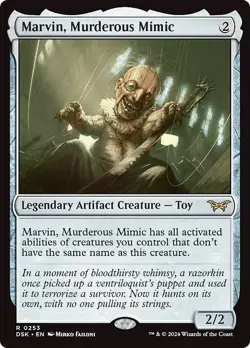 MARVIN, MURDEROUS MIMIC mtg NM-M Duskmourn: House of Horror 1 Rare - Image 1