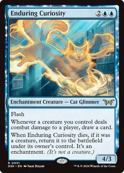 ENDURING CURIOSITY mtg NM-M Duskmourn: House of Horror 1 Rare - Image 1
