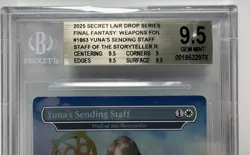 Yuna’s Sending Staff 1863 Foil BGS 9.5 Secret Lair Final Fantasy MTG Weapons - Image 3
