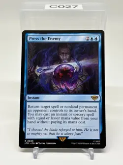MTG Press The Enemy FOIL - The Lord of the Rings Rare NM #65 - Image 1