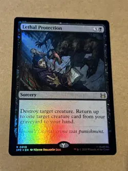 mtg foil Lethal Protection, Spiderman Eternal set, unplayed - Image 1