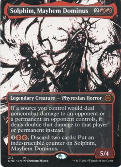MTG: Phyrexia: All Will Be One: Showcase Solphim, Mayhem Dominus: LP Condition - Image 1