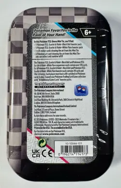 Pokemon TCG - S&V - Unova Mini Tin Whimsicott & Lilligant W/2pk BLK&WHT - Image 2