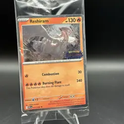 2025 Pokemon Phantasmal Flames Barnes & Noble Promo Stamped Reshiram 17 - SEALED - Image 2