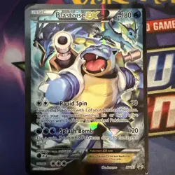 Pokemon TCG Blastoise EX XY122 Holo Black Star Promo Full Art XY Holo Rare - Image 1