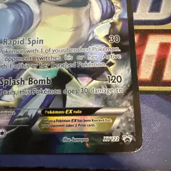 Pokemon TCG Blastoise EX XY122 Holo Black Star Promo Full Art XY Holo Rare - Image 3