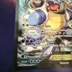 Pokemon TCG Blastoise EX XY122 Holo Black Star Promo Full Art XY Holo Rare - Image 4
