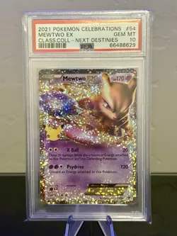 2021 Pokemon Celebrations Mewtwo ex Classic Collection-Next Destinies 54 PSA 10 - Image 1