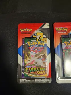 2x Pokemon Evolving Skies & Chilling Reign 2 Pack Blisters & Pins SEALED Lot C - Image 3
