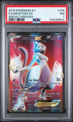 Mewtwo EX 158/162 - Pokemon XY Breakthrough PSA 7 - Image 1