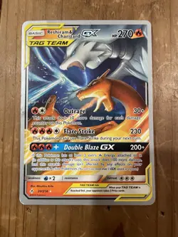 Pokemon TCG Reshiram & Charizard GX 20/214 Non Holo World Champions 2019 LP - Image 1