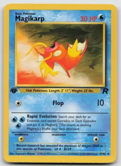 Pokemon 1st Edition Magikarp Uncommon Team Rocket 47/82 LP/NM - Image 1
