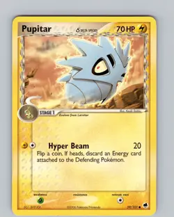 Pokemon TCG Pupitar EX Dragon Frontiers 59/101 (Delta Species) Common Played MP - Image 1
