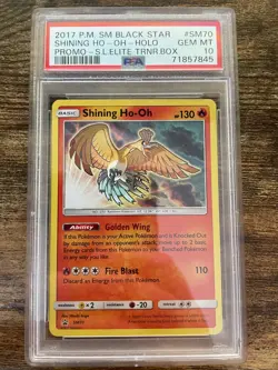 2017 Pokemon Shining Legends Shining Ho-Oh SM70 Holo Promo PSA 10 Gem Mint - Image 1