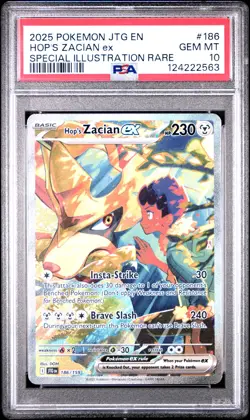 2025 POKEMON JTG EN-JOURNEY TOGETHER #186 HOP'S ZACIAN EX PSA 10 - Image 1