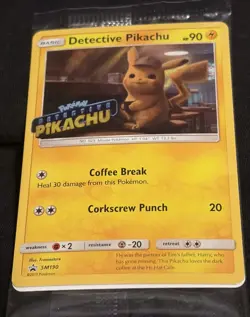 Pokemon 2019 Black Star Promo SM190 DVD Stamped Holo Detective Pikachu Sealed - Image 1