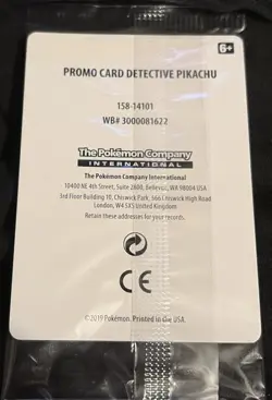 Pokemon 2019 Black Star Promo SM190 DVD Stamped Holo Detective Pikachu Sealed - Image 2